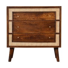 Woven Chestnut Chest with 3
