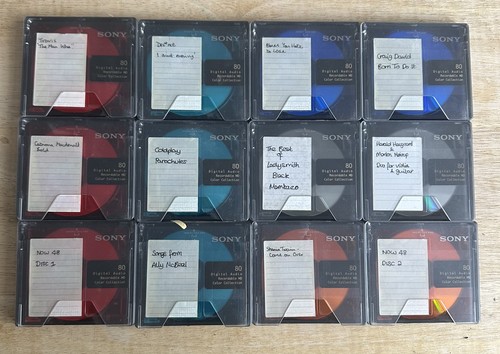 Sony colour minidiscs x12 - minidiscs,