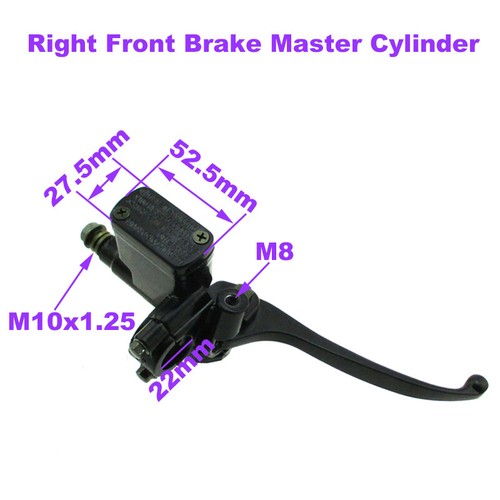 Black front right brake master - black,
