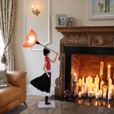 85cm Tall Lamp Windswept Lady