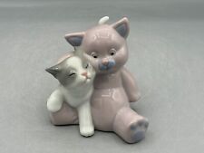 LLADRO Nao Cat with Teddy bear Figurine Ornament