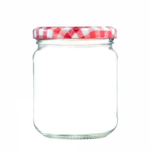 Round glass jam jars 8oz - glass,