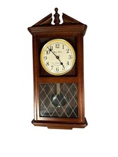 Daniel Dakota Quartz Wall Clock Westminster Chime Pendulum Wooden Vintage Look
