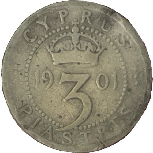 1901 cyprus piastres - cyprus, 3