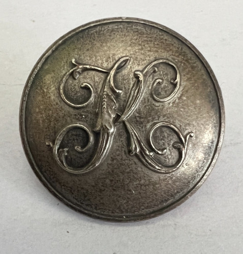Antique livery button letter - livery, k