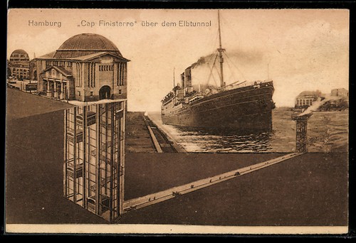 Postcard passenger ship - , cap