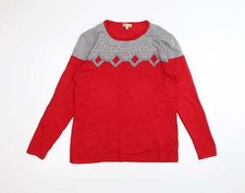 Dixie Womens Red Cotton Blend Jumper Size XL
