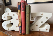 Vintage Ceramic A Z Bookends