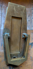 VINTAGE ART DECO BRASS DOOR KNOCKER / LETTERBOX - Post Salvage Cool Antique?
