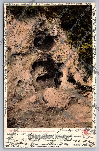 Antique postcard 1906 devil - antique,
