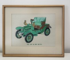 1903 GHP De Dion Bouton Green Hand-Embroidered Wall Hanging Picture