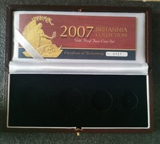 2007 Britannia  Four-Coin Set Gold Proof Box, Coa I 1 oz 1/2 1/4 1/10 NO COINS