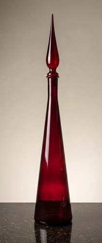 Empoli ruby red genie bottle - red,