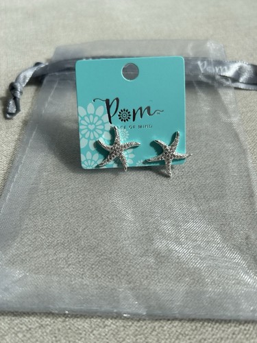 Silver plated crystal starfish - plated,