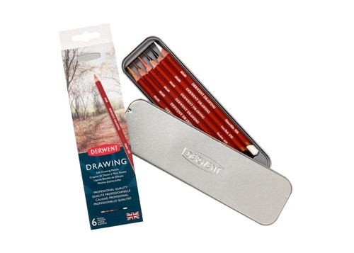 Derwent drawing pencils tin - drawing,