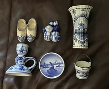 Delft Pottery Set Of 6 Pieces