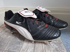 Puma King Esito Black Red White Classic Football Boots with Studs Size UK 5.5