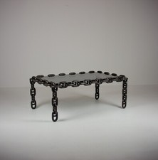 Industrial Chain Link Coffee Table, Belgium, 1970's Brutalist. Franz West Style