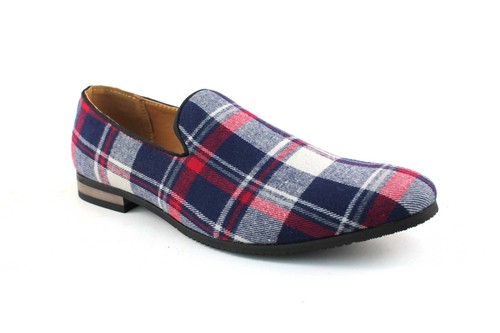 Mens plaid shoes blue white - mens,