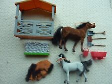 Equestrian Horse bundle various sizes with shelter jump fence and mucking out