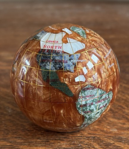 Gemstone globe paperweight - globe,