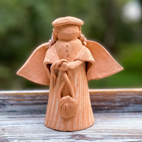 Handmade terracotta angel - handmade,