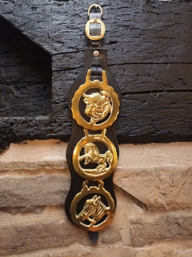 Vintage brass martingale - vintage,