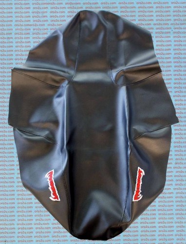 Atv black carbon seat cover - atv,