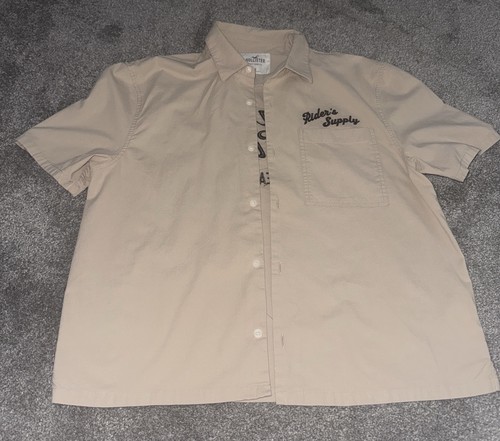Hollister men beige solid - s,