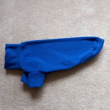 Whippet Dog Coat Jumper Thick Polar Fleece Anti Pil Royal Blue Back 22" 