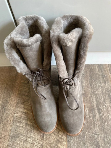 Ugg jerene taupe fur heeled - jerene,