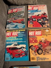 Vintage Bundle HOT ROD Car Magazine x 9 All 1977 - Hot Rods Drag Racing