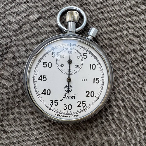 Vintage soviet agat stopwatch - vintage,