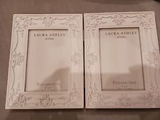 Laura Ashley Double Fold Photo Frame White