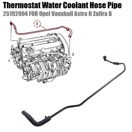 Thermostat water coolant hose - water,