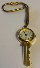 Gold "Key" keyring watch - Untested