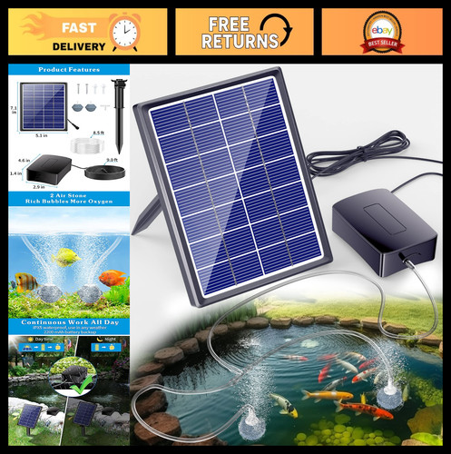 Solar pond aerator - aerator, with
