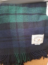 James Pringle Weavers Black watch fringed tartan throw