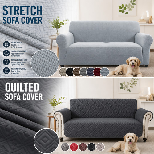 Reversible sofa cover - reversible, quilted