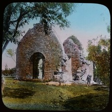 Magic Lantern Slide KILLARNEY INNISFALLENS RUINED SHRINE C1910 PHOTO IRELAND