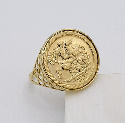 375 9ct yellow gold george - 375,