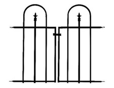 Triple Arch Finial Gate Black