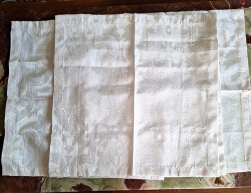 Cream jacquard napkins table - cream,