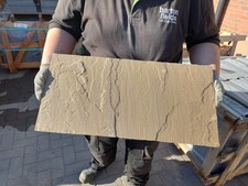 Wall Copings, Natural Harvest Blend Sandstone Double Wall Copings: 600x300x22mm