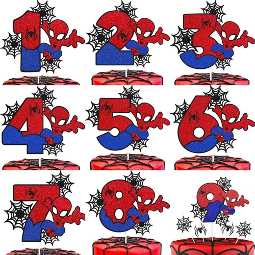 Spiderman birthday cake topper - birthday,