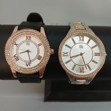 River Island Ladies Wrist Watches x 2 Working Metal & Silicon Strap -CP
