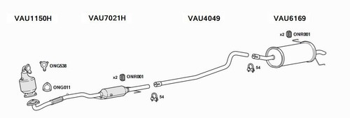 Exhaust system for - exhaust, vauxhall