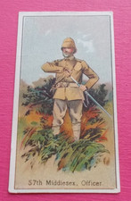 cigarette cards AMERICAN TOB. MILITARY UNIFORMS 57TH MIDDLESEX OFFICER TYPE D