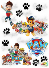 Dog's Paw, Patrol Dogs Edible printed sheet, edible cake topper.
