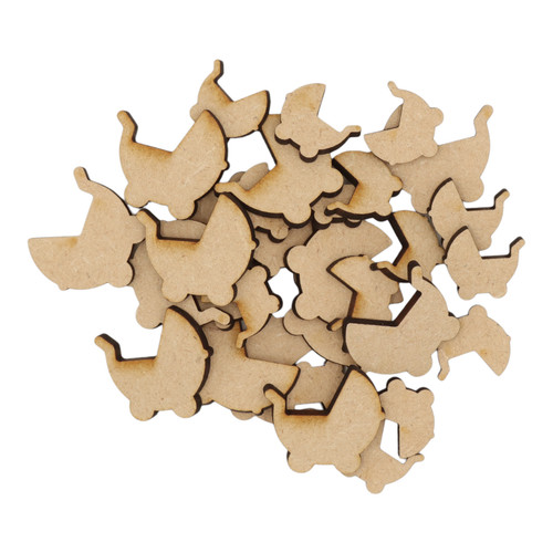Wooden pram push - wooden, mdf